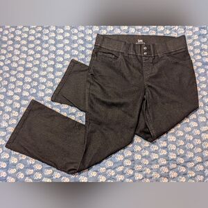 Lee Riders Black Stretch Pull On Bootleg Pants sz 16 Petite
